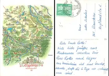 Alfred Hoppe 8041/3  Erzgebirge Westlicher Teil IV Künstlerkarte o 18.2.1980