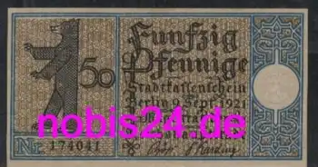 Lichtenberg Berlin Notgeld Bezirk 17 50 Pfennige um 1921