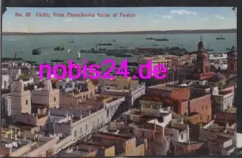 CADIZ Vista Panoramica Puerto Spanien o ca.1920