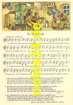 Anton Günther "De Ufenbank" Liedkarte Künstlerkarte  *ca.1950