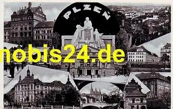 Plzen Mehrbildkarte o 12.6.1940