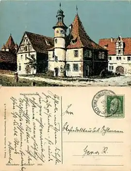 91541 Rothenburg Künstlerkarte Hegereiter o 18.7.1911