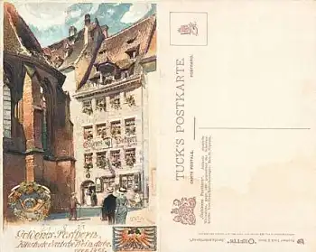 Nürnberg Goldenes Posthorn Weinstube Tuck`s Oilette Künstlerkarte *ca.1905