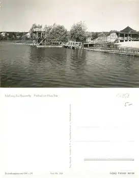 17258 Feldberg Mecklenburg Freibad am Haus See *ca.1962 Hanich0266