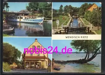 15864 Wendisch-Rietz Schiff Schleuse o ca.1980