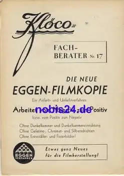 Eggen Filmkopie Nr.17 Klöco ca.1950 Heft 8 Seiten