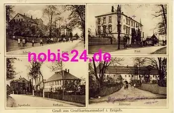 09618 Grosshartmannsdorf Post Schule o 1930