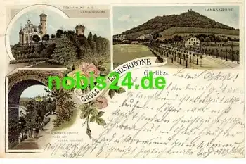 Görlitz Landeskrone Gasthof Litho o 25.5.1900