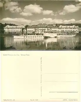 Elbdampfschiff "Dresden"  vor Schloss Pillnitz *1958 Hanich1105
