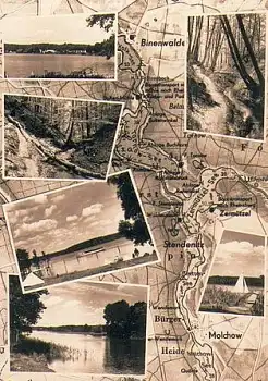 16827 Stendenitz Neuruppin Mehrbildkarte mit Landkarte *1963 Hanich1591