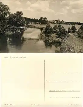 17279 Lychen Stadtsee und hoher Steg *1958 Hanich1134