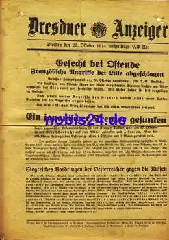 Dresden Sonderblatt des Dresdner Anzeigers 1914