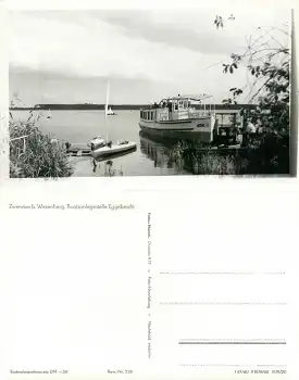 17237 Zwenzow Bootsanlegestelle Eggebrecht mit Ausflugsdampfer "Möve" *1962 Hanich0218