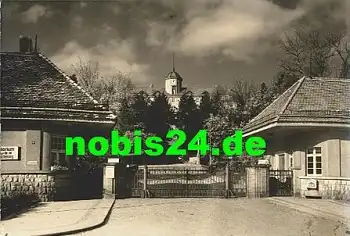 01816 Bad Gottleuba Eingang zum Sanatorium mit Kurhaus  *1956 Hanich1007