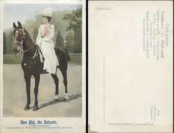 die deutsche Kaiserin zu Pferd *um 1900