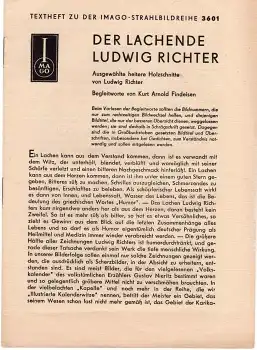 IMAGO Strahlbild Radebeul Textheft 3601 "Der lachende Ludwig Richter" 1953