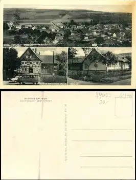 34477 Elleringhausen Twistetal Gasthaus Schule VW-Bully *um 1950