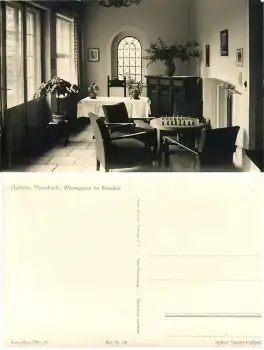 16835 Heilstätte Klosterheide Wintergarten im Rosenhof mit Schachspiel *1956 Hanich0036