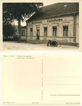 16775 Menz in der Mark Schulzens Spiegeldiele Restaurant Motorrad *1956 Hanich0096