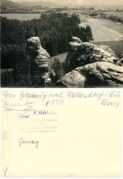 01824 Gamrig Kletterfelsen nach Waltersdorf Druckgenehmigung *1961 Hanich1348 Variante