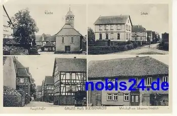 35315 Bleidenrod Kirche Schule Gasthof o 1936