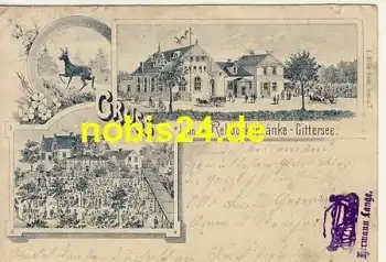 Gittersee Dresden Vorläufer Litho o 17.3.1902