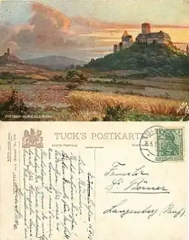 35390 Giessen Burg Gleiberg Tucks Künstlerkarte Oilette 734 o 16.5.1913