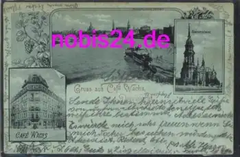 Dresden Altstadt Cafe Wachs Mondscheinkarte o 14.7.1898