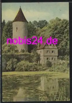 91550 Dinkelsbühl Faulturm am Weiher *ca.1950