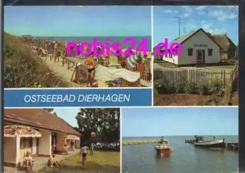 18347 Dierhagen Bungalows Boot Hafen *ca.1987