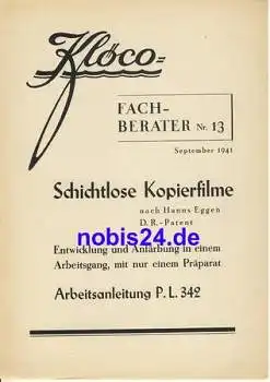 Schichtlose Kopierfilme Nr.13 Klöco 1941 Heft 6 Seiten