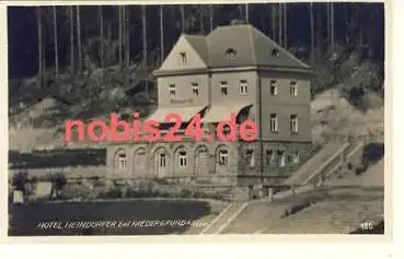 Niedergrund Dolní Podluží Hotel Heindörfer  ca.1930