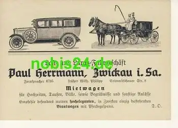 Zwickau Reklame Fuhrgeschäft *ca.1920