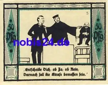 08132 Mülsen St. Jacob Notgeld 50 Pfennige 1921