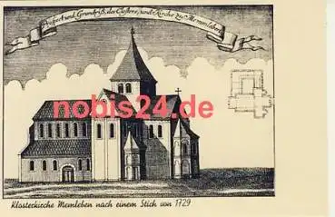 06642 Memleben Klosterkirche Künstlerkarte *ca.1950