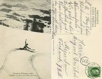 Skifahren Telemark Schwung Heimhuber Sonthofen o 20.8.1912