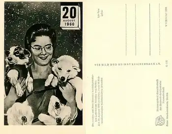 Kosmoshunde Strelka und Belka 20.8.1960