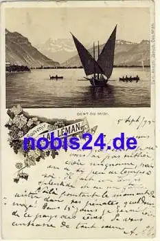 Lac Leman Segelboot o 1895