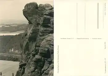 01824 Lililienstein Mulattenkopf Kletterfelsen im Elbsandsteingebirge *1963 Hanich1575