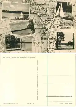 16827 Neuruppin Mehrbildkarte mit Landkarte *1963 Hanich1589