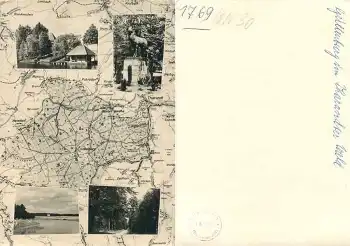 01737 Grillenburg Tharandter Wald mit Landkarte Druckvorlage *1962 Hanich1769