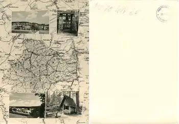 01737 Grillenburg Tharandter Wald mit Landkarte Druckvorlage *1962 Hanich1770