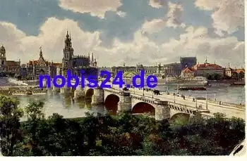 Dresden Augustusbrücke *ca.1910