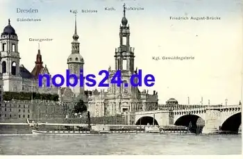 Dresden Augustusbrücke *ca.1910