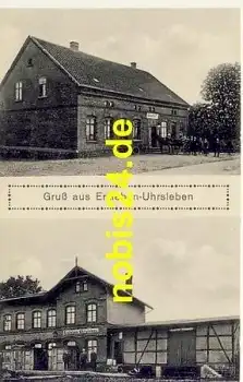 39343 Erxleben Uhrsleben Bahnhof Gasthof  *ca.1915