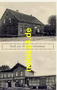 39343 Erxleben Uhrsleben Bahnhof Gasthof  * um 1915