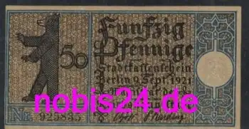 Reinickendorf Berlin Notgeld Bezirk 20 50 Pfennige um 1921