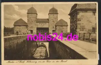 32420 Minden Kanal Schleusung Weser  *ca.1920