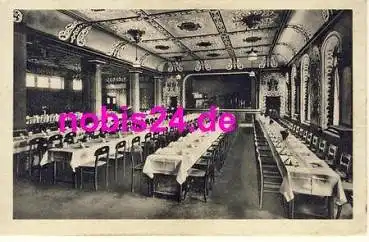 09514 Lengefeld Hotel Zur Post Innenansicht *ca.1930