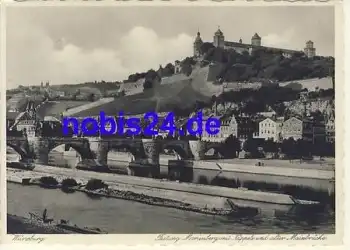 Würzburg mit Festung Marienberg  *ca.1930